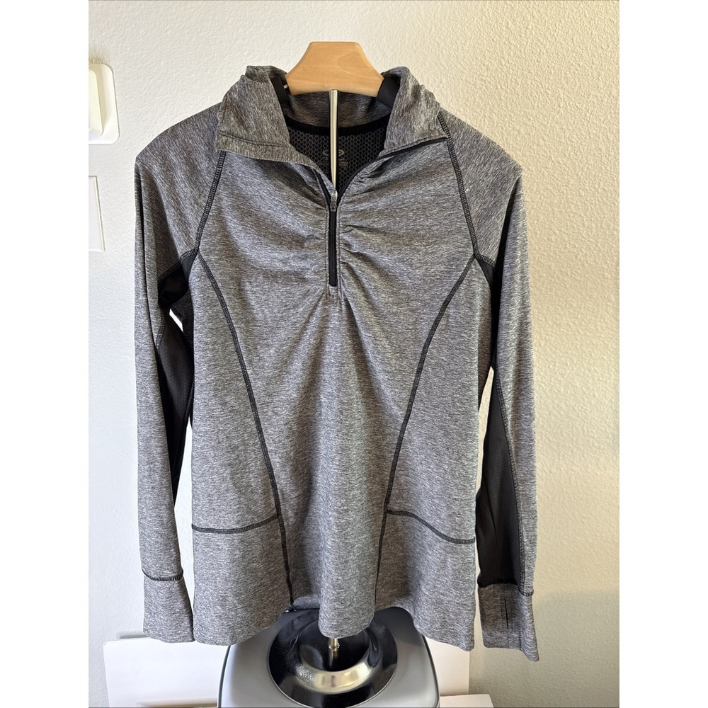 C9 By Champion Women's Training Semi-Fitted Quarter Zip Pullover Gray Size L